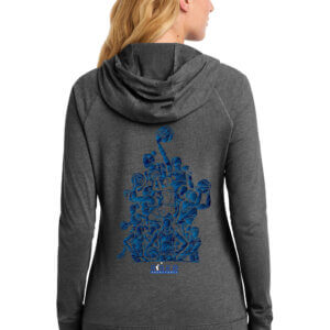 New Era® Girls Basketball Women's Sueded Cotton Blend Full-Zip Hoodie