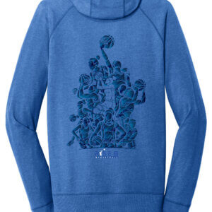 New Era® Girls Basketball Men's Sueded Cotton Blend Full-Zip Hoodie